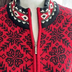 L.L. Bean Cotton Cardigan Medium Excellent!